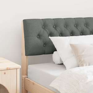 Tapecirano vzglavje Temno siva 100 cm Masivno borovo les