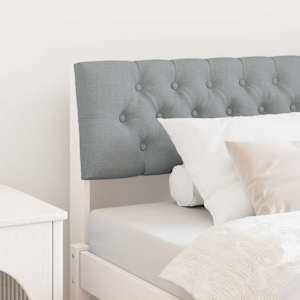 Tapecirano vzglavje Svetlo siva 100 cm Masivno borovo les