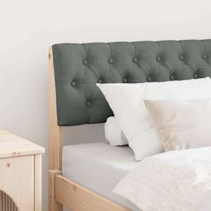 Tapecirano vzglavje Temno siva 90 cm Masivno borovo les