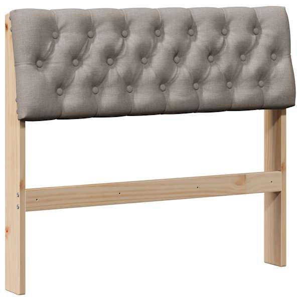 vidaXL Polsterdatud voodiots Pruunikashall 90 cm Tahke m&auml;nd