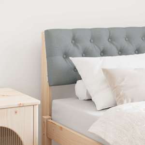 Tapecirano vzglavje Svetlo siva 80 cm Masivno borovo les