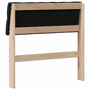 Čalouněné čelo postele Černá 80 cm Masivní borové dřevo - obrázek 6