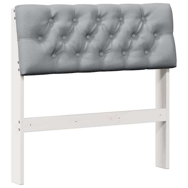vidaXL Polsterdatud voodiots Helehall 80 cm Tahke m&auml;nd
