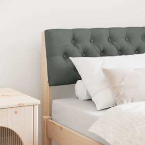 Tapecirano vzglavje Temno siva 75 cm Masivno borovo les