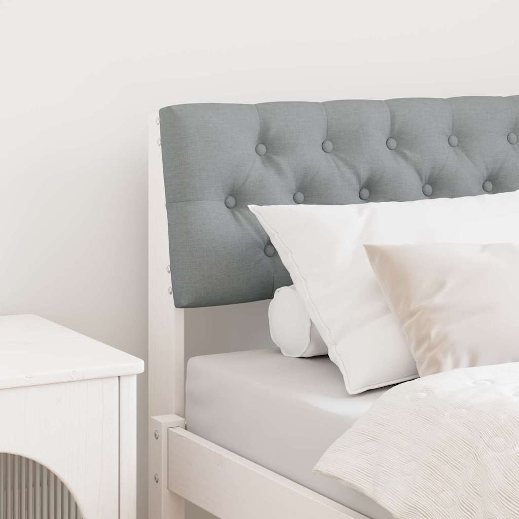 Paturi si accesorii - Tăblie tapițată Gri deschis 75 cm Lemn de pin masiv