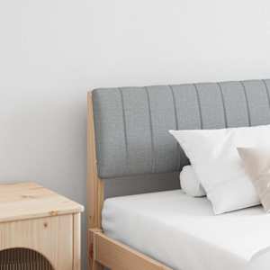 Tapecirano vzglavje Svetlo siva 200 cm Masivno borovo les