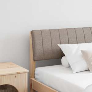 Tapecirano vzglavje Taupe 200 cm Masivno borovo les