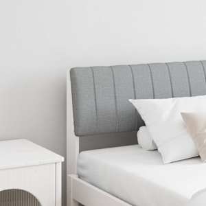 Tapecirano vzglavje Svetlo siva 200 cm Masivno borovo les