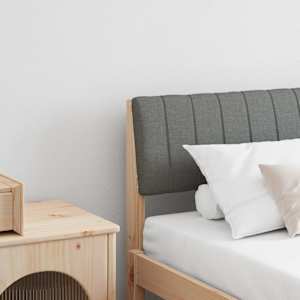 Tapecirano vzglavje Temno siva 180 cm Masivno borovo les