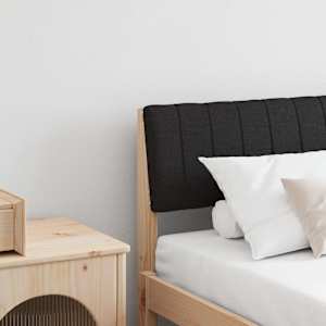 Tapecirano vzglavje Črna 180 cm Masivno borovo les