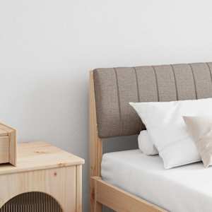 Tapecirano vzglavje Taupe 180 cm Masivno borovo les