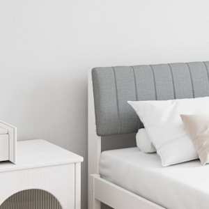 Tapecirano vzglavje Svetlo siva 180 cm Masivno borovo les