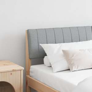 Tapecirano vzglavje Svetlo siva 160 cm Masivno borovo les