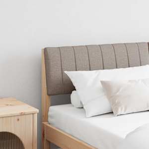 Tapecirano vzglavje Taupe 150 cm Masivno borovo les