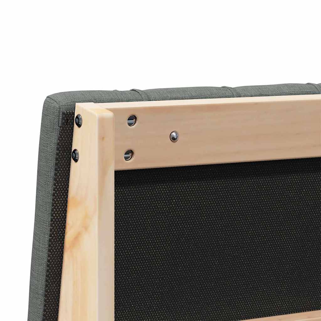 Polsterdatud voodiots Tumehall 135 cm Tahke mänd - Image 8