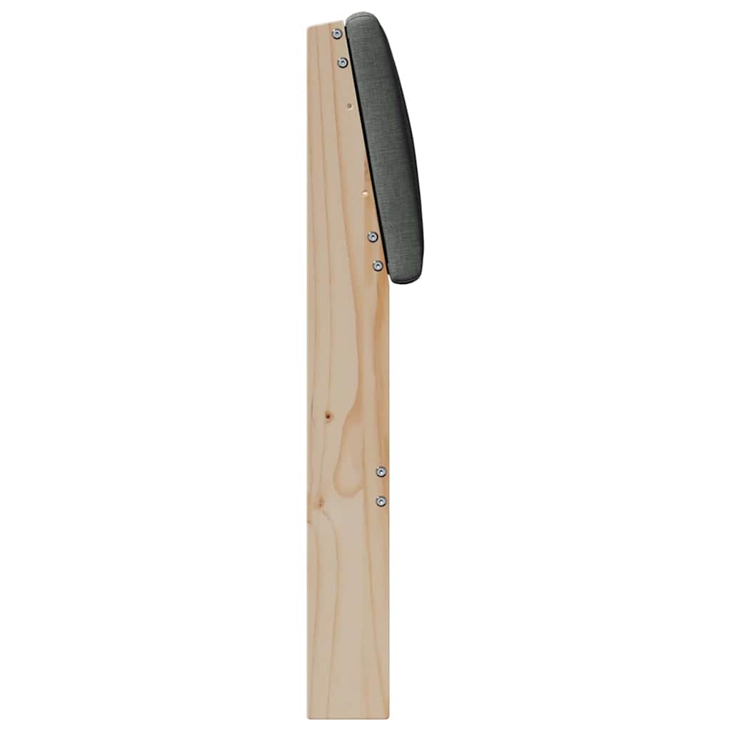 Polsterdatud voodiots Tumehall 135 cm Tahke mänd - Image 5