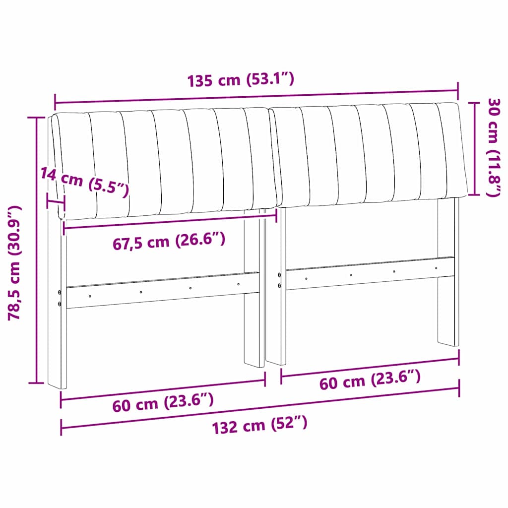Polsterdatud voodiots Tumehall 135 cm Tahke mänd - Image 11