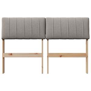 Čalouněné čelo postele Taupe 120 cm Masivní borové dřevo - obrázek 4