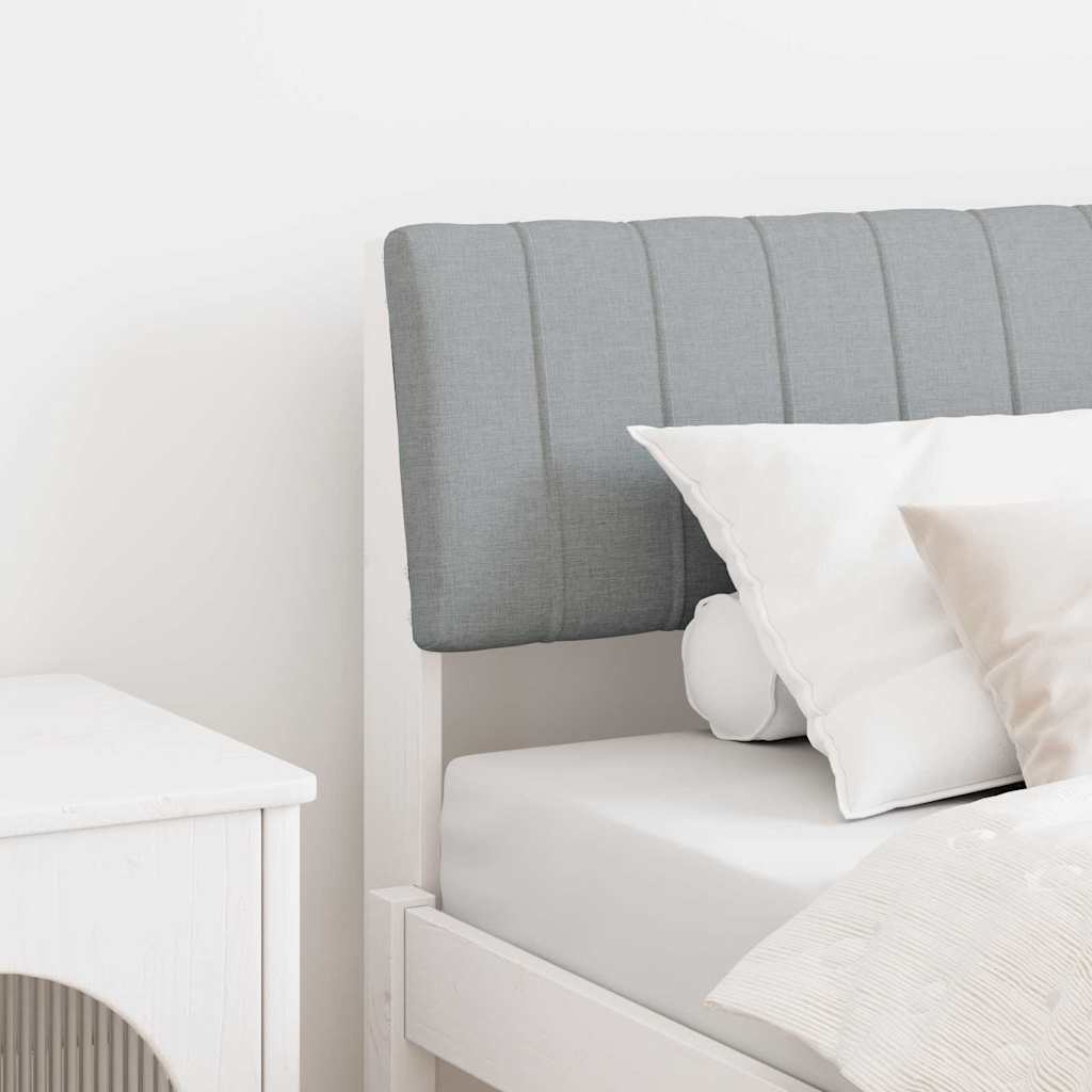 Paturi si accesorii - Tăblie tapițată Gri deschis 90 cm Lemn de pin masiv