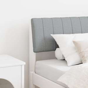 Tapecirano vzglavje Svetlo siva 90 cm Masivno borovo les