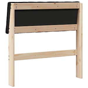 Čalouněné čelo postele Černá 80 cm Masivní borové dřevo - obrázek 6