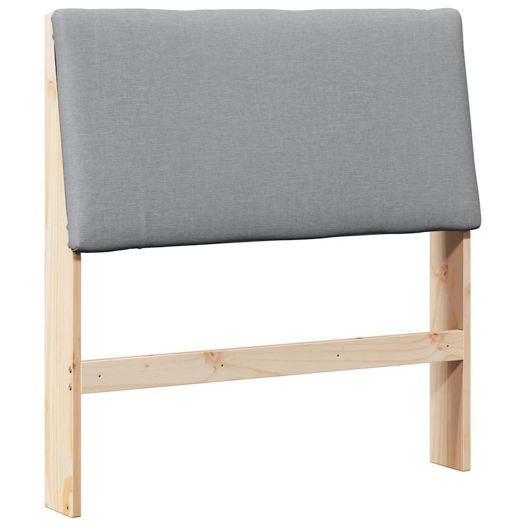 Thumbnail - vidaXL Gepolstertes Kopfteil Hellgrau 100 cm Massives Kiefernholz