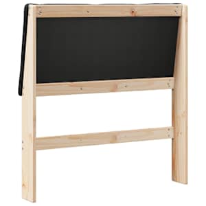 Čalouněné čelo postele Černá 100 cm Masivní borové dřevo - obrázek 6