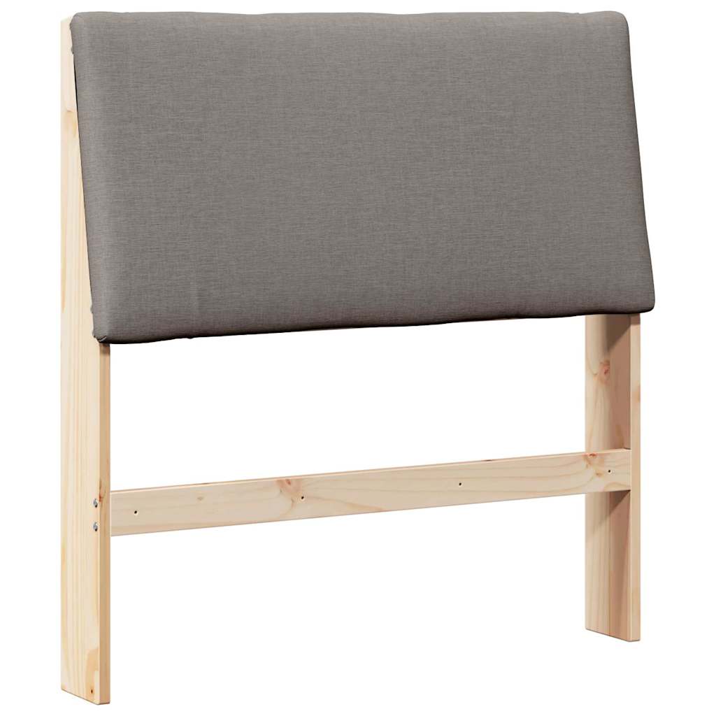 vidaXL Gestoffeerd hoofdbord Taupe 100 cm Massief grenenhout, foto 3