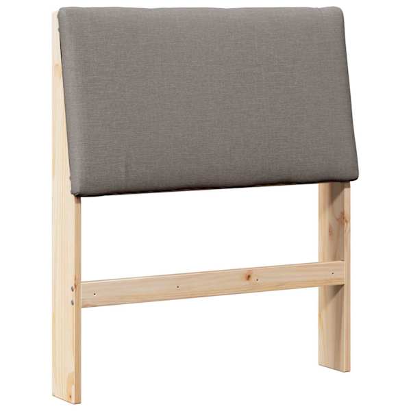 vidaXL Polsterdatud voodiots Pruunikashall 80 cm Tahke m&auml;nd