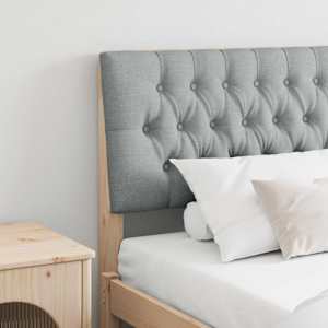 Tapecirano vzglavje Svetlo siva 200 cm Masivno borovo les