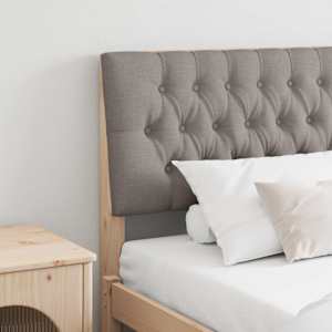 Tapecirano vzglavje Taupe 200 cm Masivno borovo les