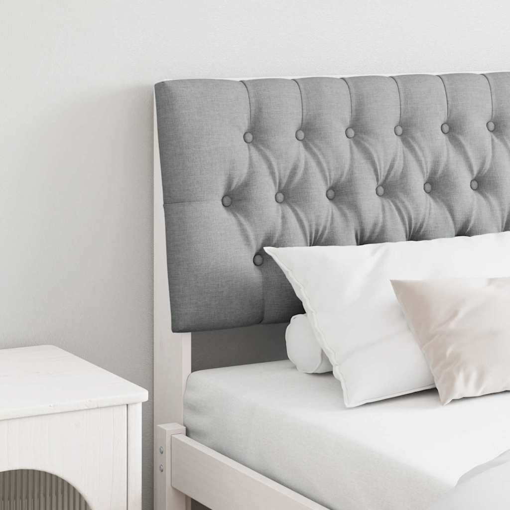 Tăblii de pat - Tăblie tapițată Gri deschis 200 cm Lemn de pin masiv
