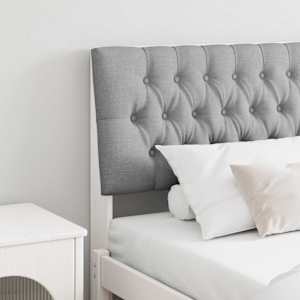 Tapecirano vzglavje Svetlo siva 200 cm Masivno borovo les