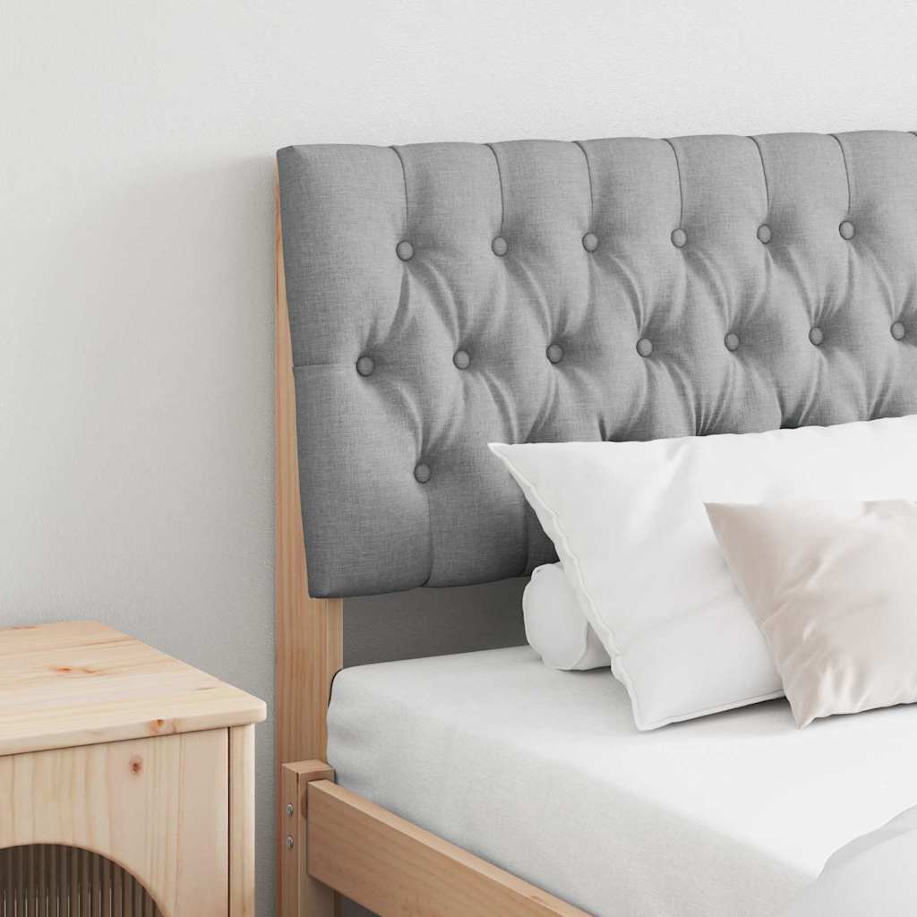 Tăblii de pat - Tăblie tapițată Gri deschis 180 cm Lemn de pin masiv