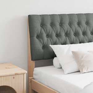 Tapecirano vzglavje Temno siva 180 cm Masivno borovo les