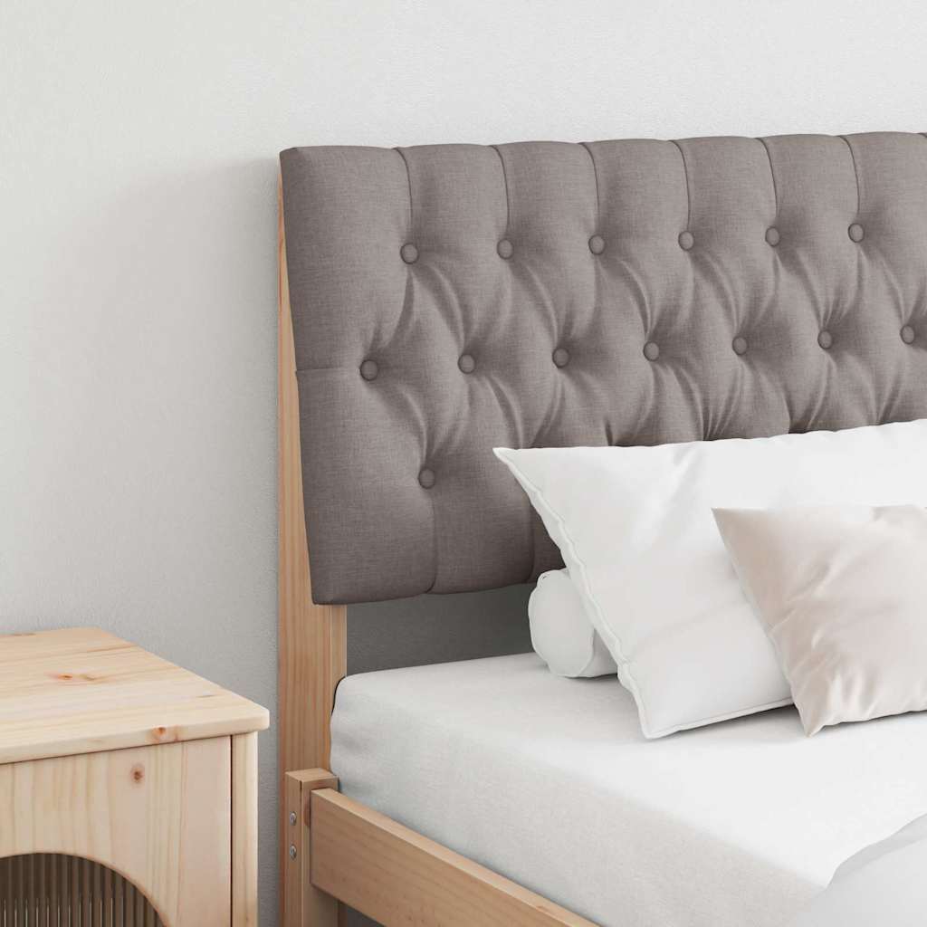 Tăblii de pat - Tăblie tapițată Gri taupe 180 cm Lemn de pin masiv