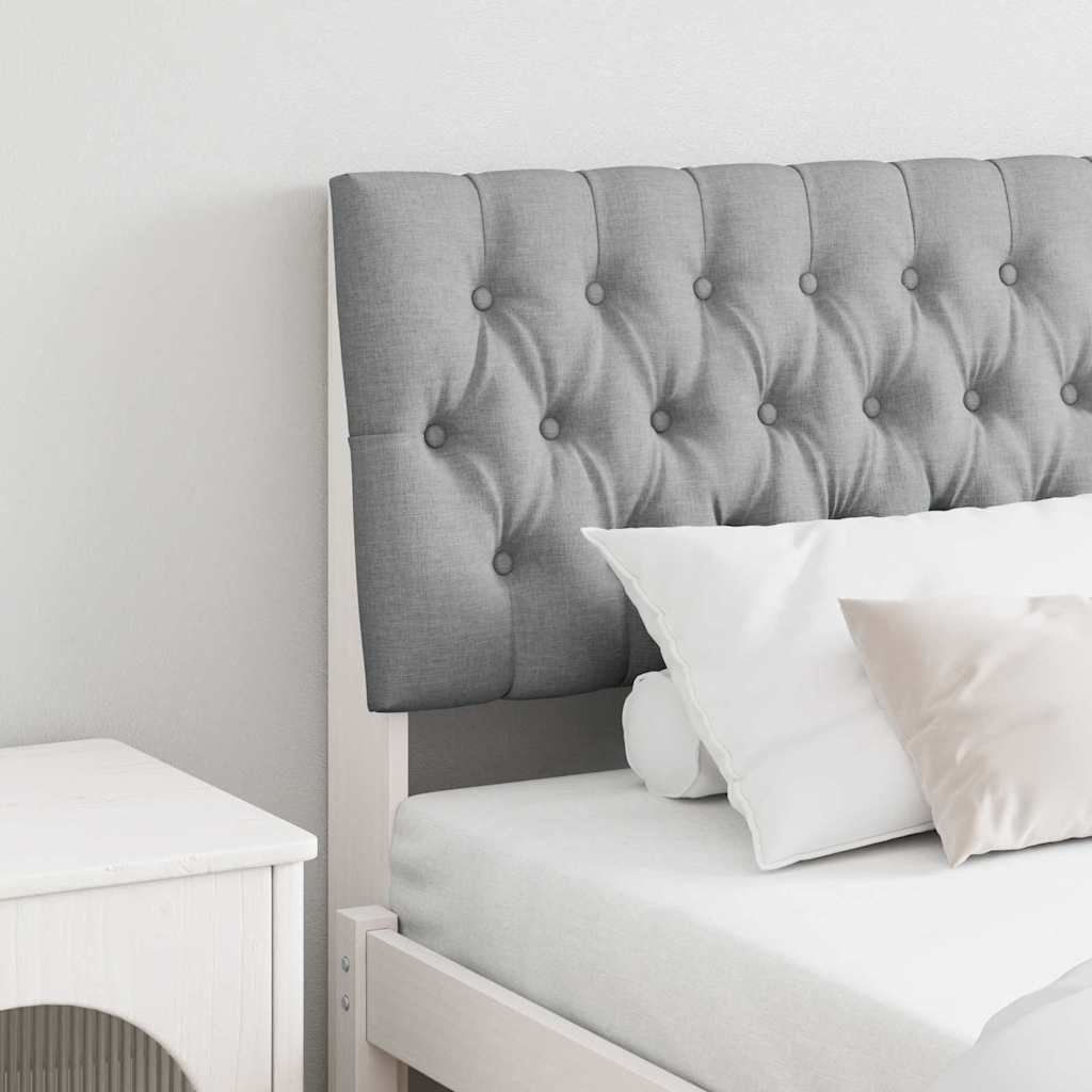 Tăblii de pat - Tăblie tapițată Gri deschis 180 cm Lemn de pin masiv