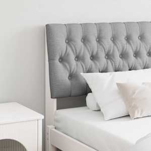 Tapecirano vzglavje Svetlo siva 180 cm Masivno borovo les