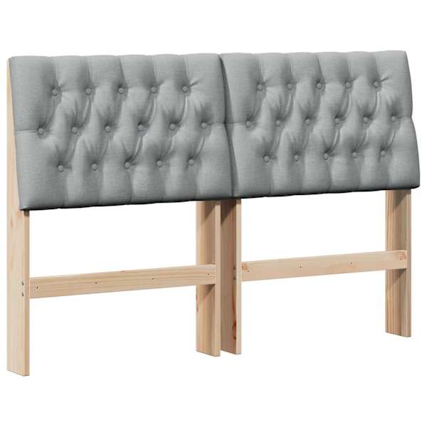 vidaXL Polsterdatud voodiots Helehall 150 cm Tahke m&auml;nd