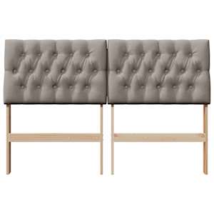 Čalouněné čelo postele Taupe 140 cm Masivní borové dřevo - obrázek 4