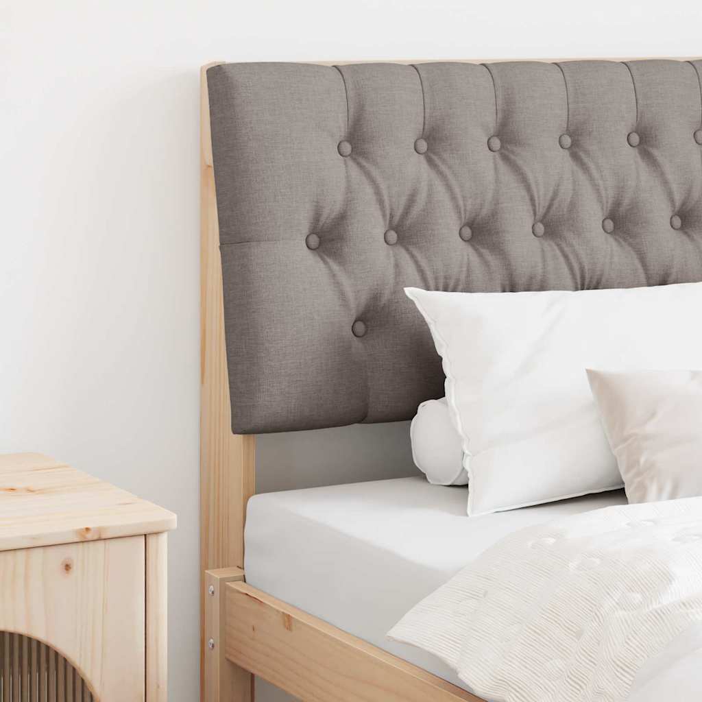 Paturi si accesorii - Tăblie tapițată Gri taupe 100 cm Lemn de pin masiv