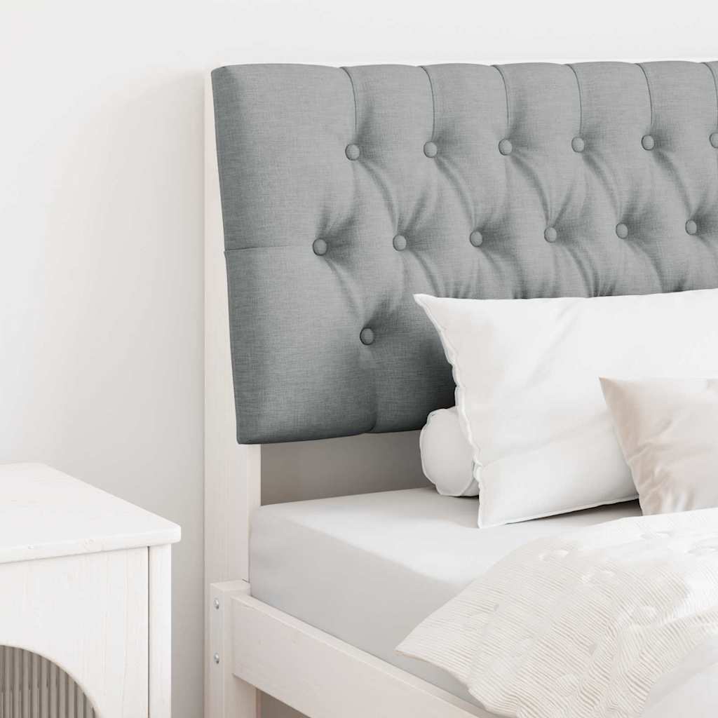 Paturi si accesorii - Tăblie tapițată Gri deschis 100 cm Lemn de pin masiv