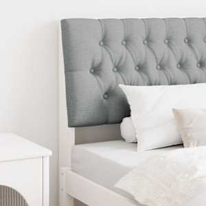 Tapecirano vzglavje Svetlo siva 100 cm Masivno borovo les