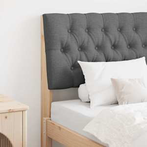 Tapecirano vzglavje Temno siva 75 cm Masivno borovo les