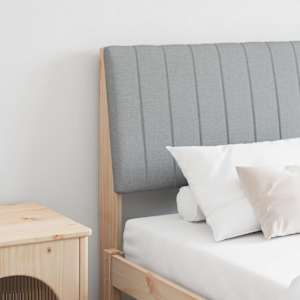 Tapecirano vzglavje Svetlo siva 200 cm Masivno borovo les