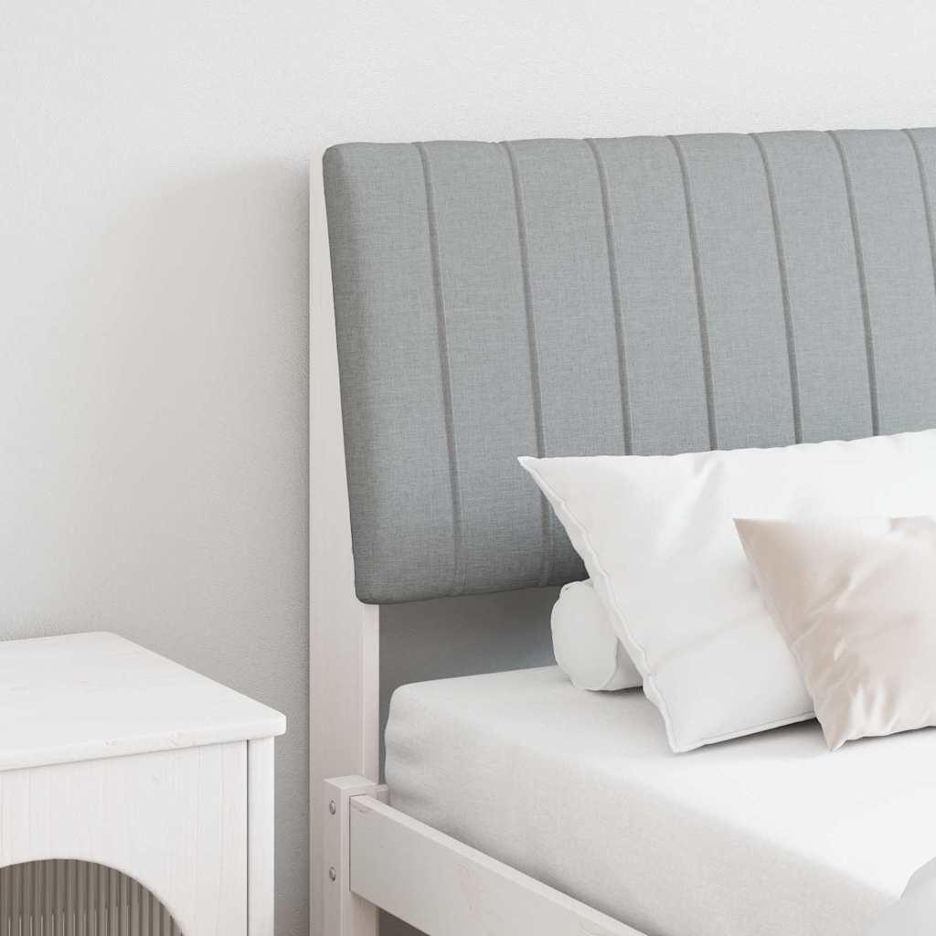 Paturi si accesorii - Tăblie tapițată Gri deschis 200 cm Lemn de pin masiv