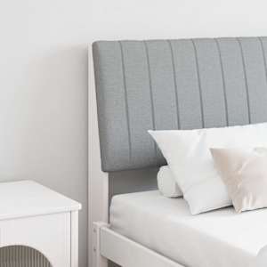 Tapecirano vzglavje Svetlo siva 200 cm Masivno borovo les