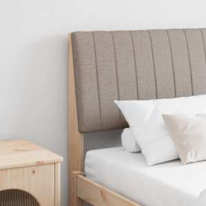 Tapecirano vzglavje Taupe 180 cm Masivno borovo les