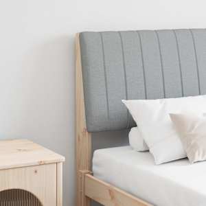 Tapecirano vzglavje Svetlo siva 160 cm Masivno borovo les