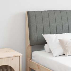 Tapecirano vzglavje Temno siva 150 cm Masivno borovo les